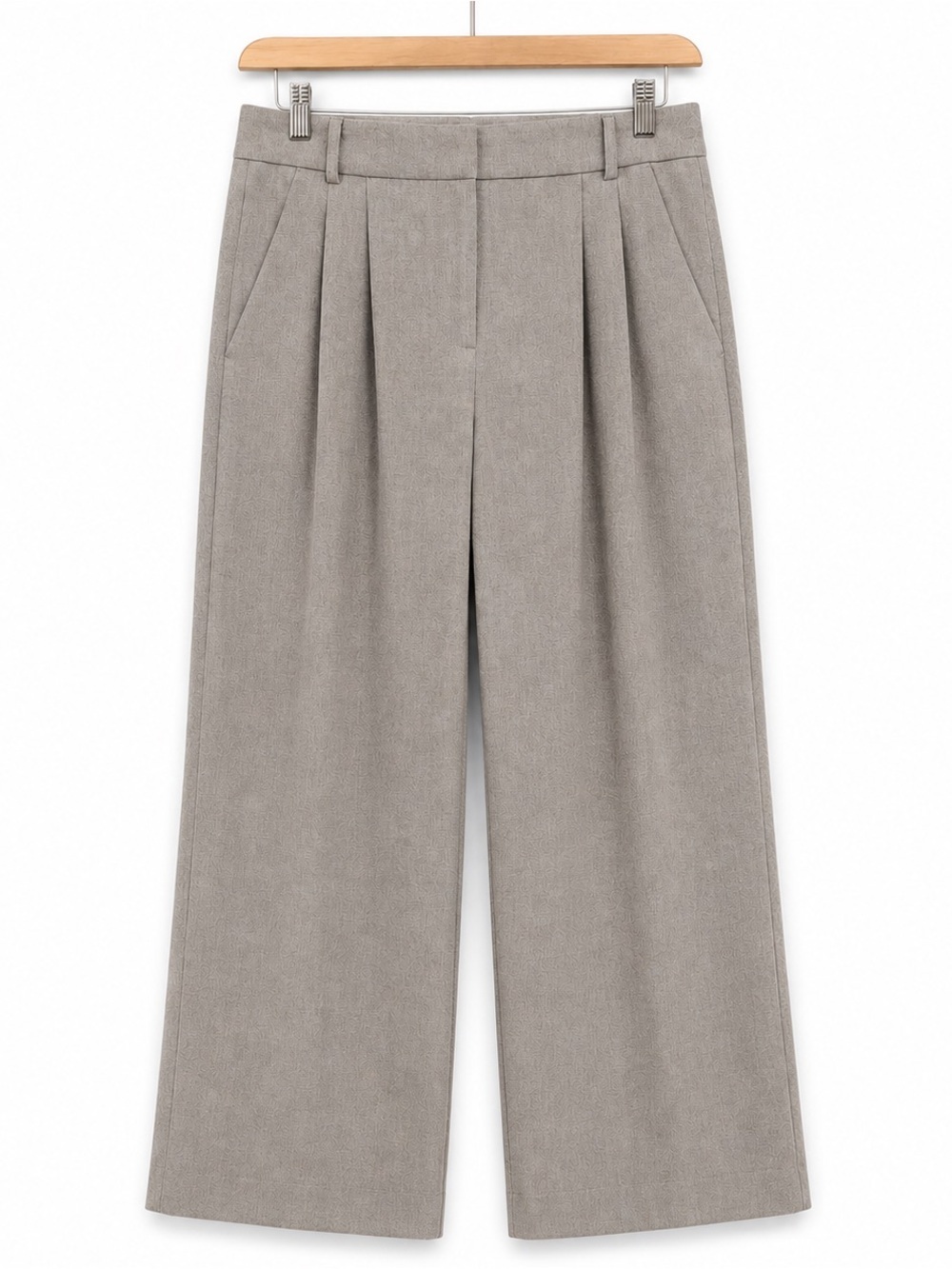 Abercrombie & Fitch Sloan Wide Leg Trousers Grey 28 L Curve Love Long Inseam